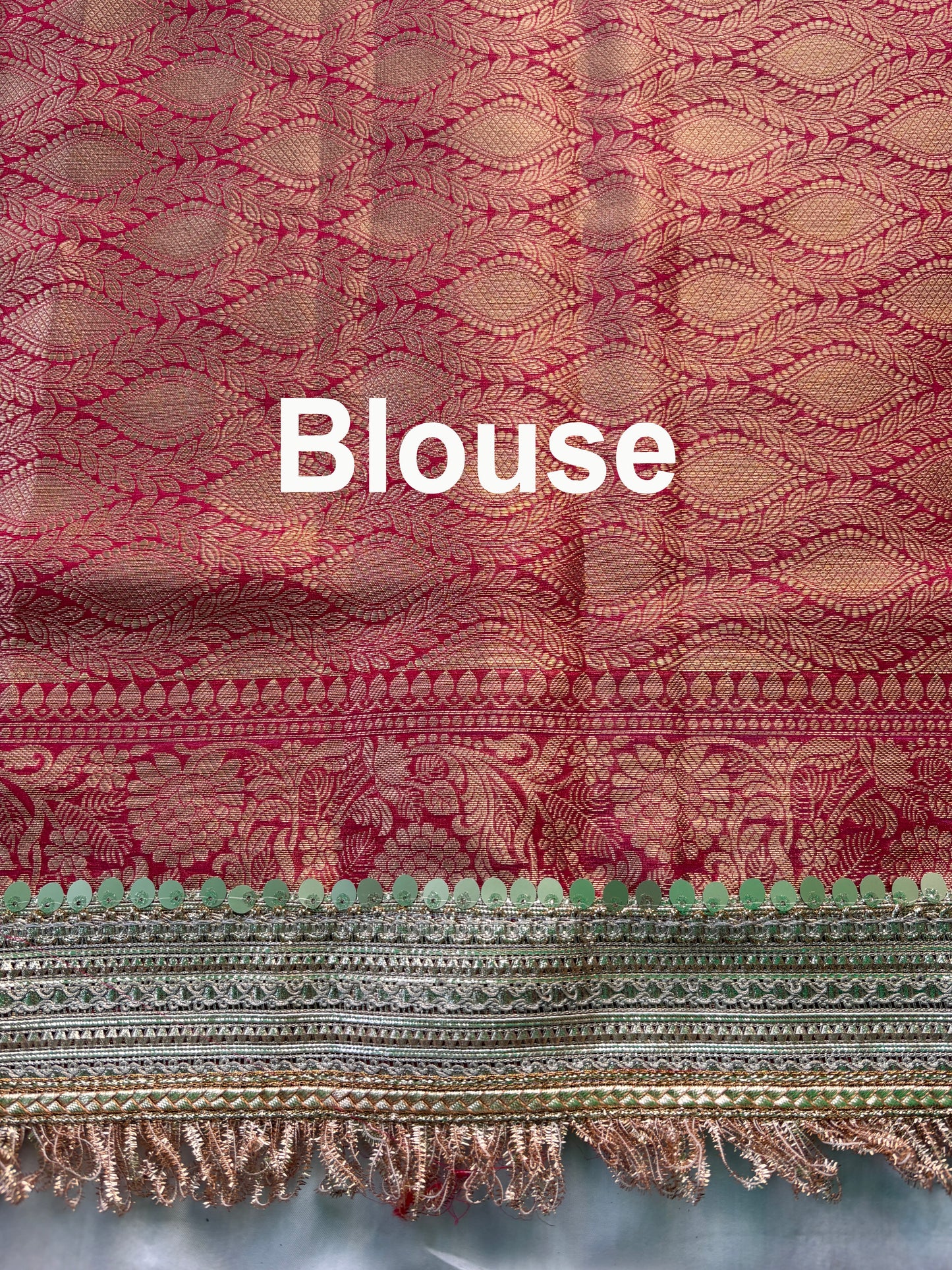 Royal Red Rani Saree with Zari Elephant Embroidered Border