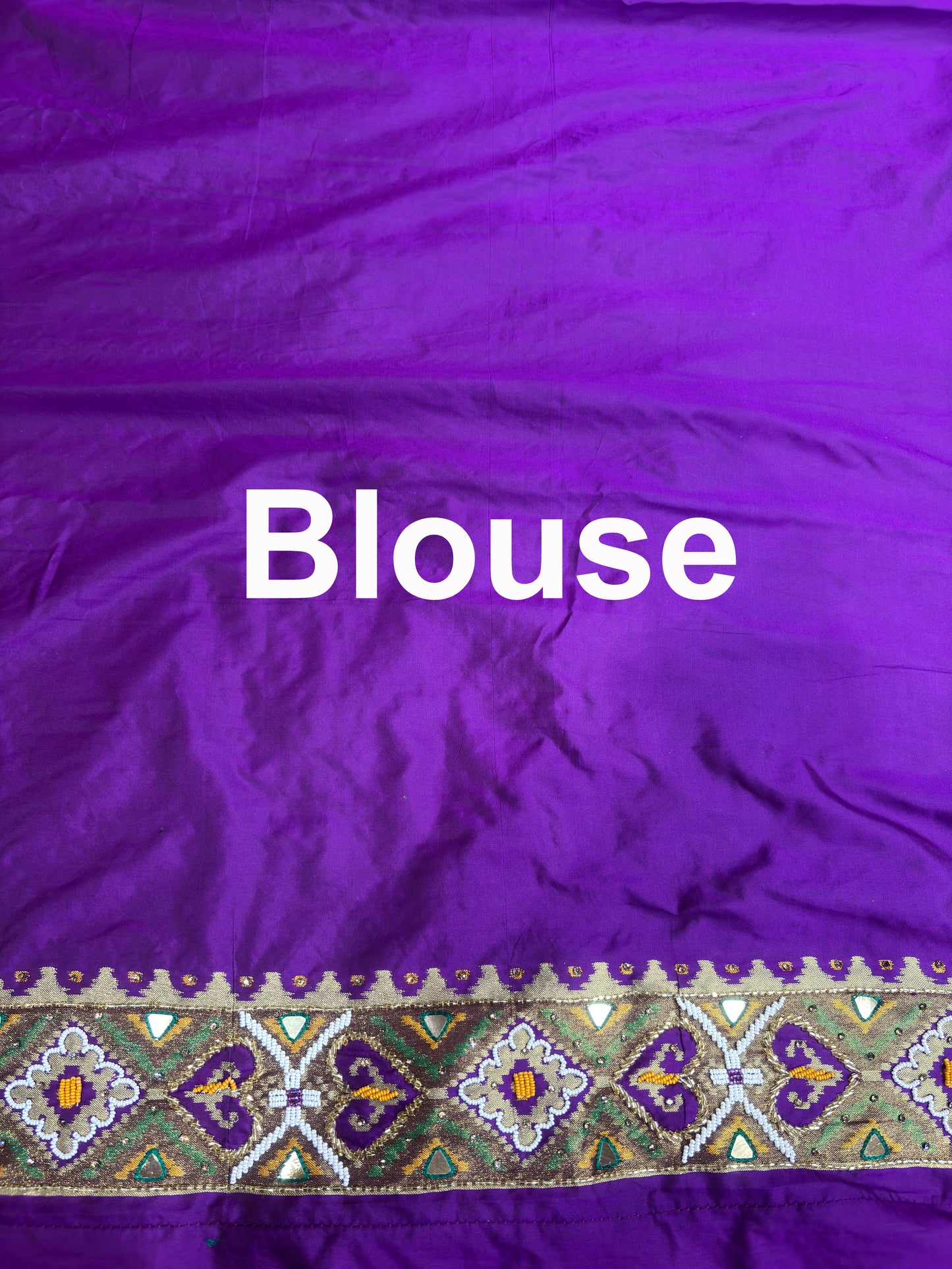 Purple Patola Silk Designer Saree With Pearl & Zarkan Work