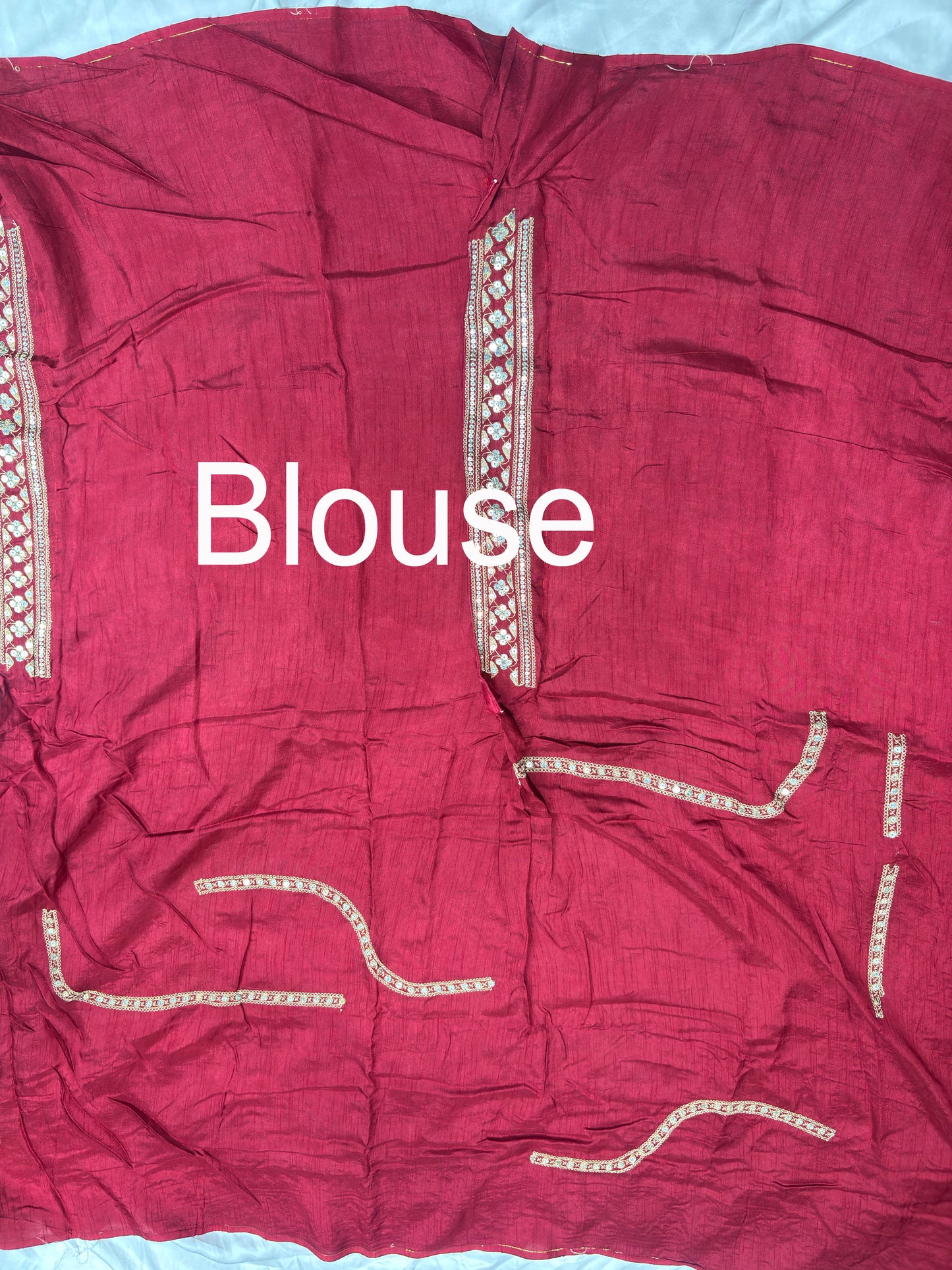 Silk Maroon Sequins Work Designer Saree with Heavy Embroidered Border