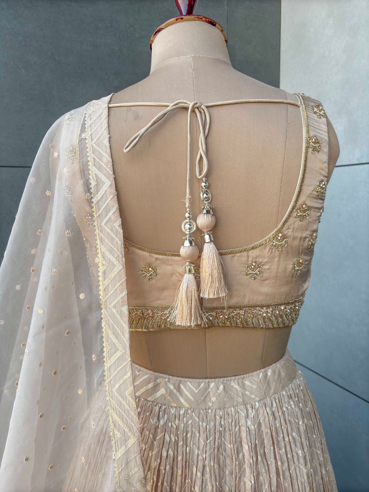 Pure Georgette Sequins and Handwork Lehenga