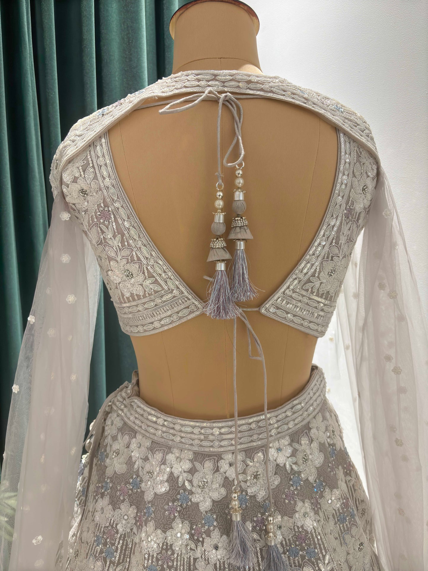 Perfect Designer Lehenga with Sequins & American Diamond Work