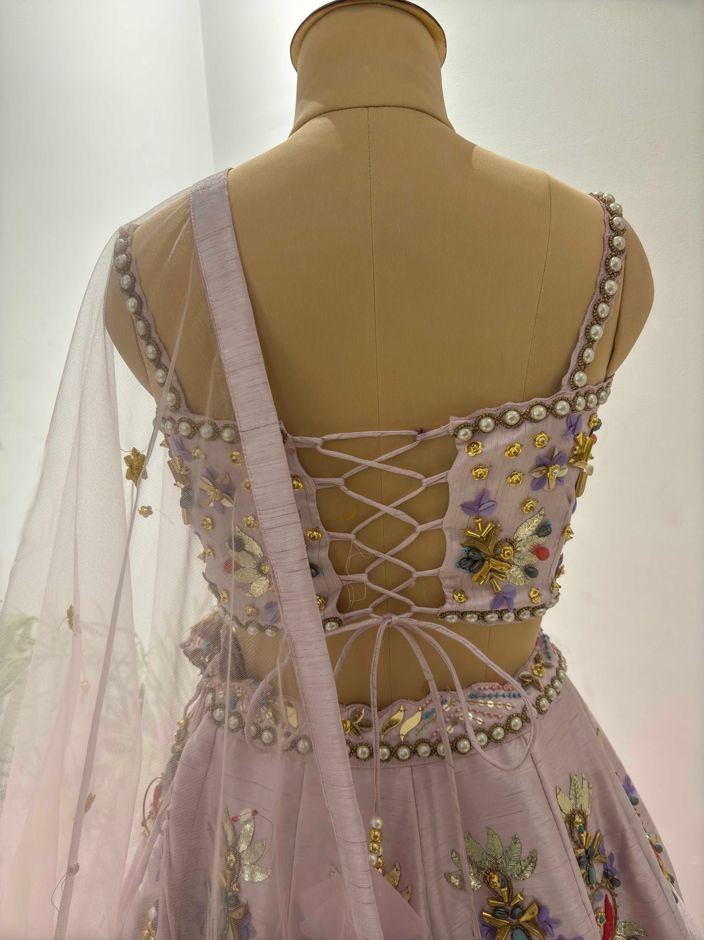 Pink Colour Lehenga with Matallic Work