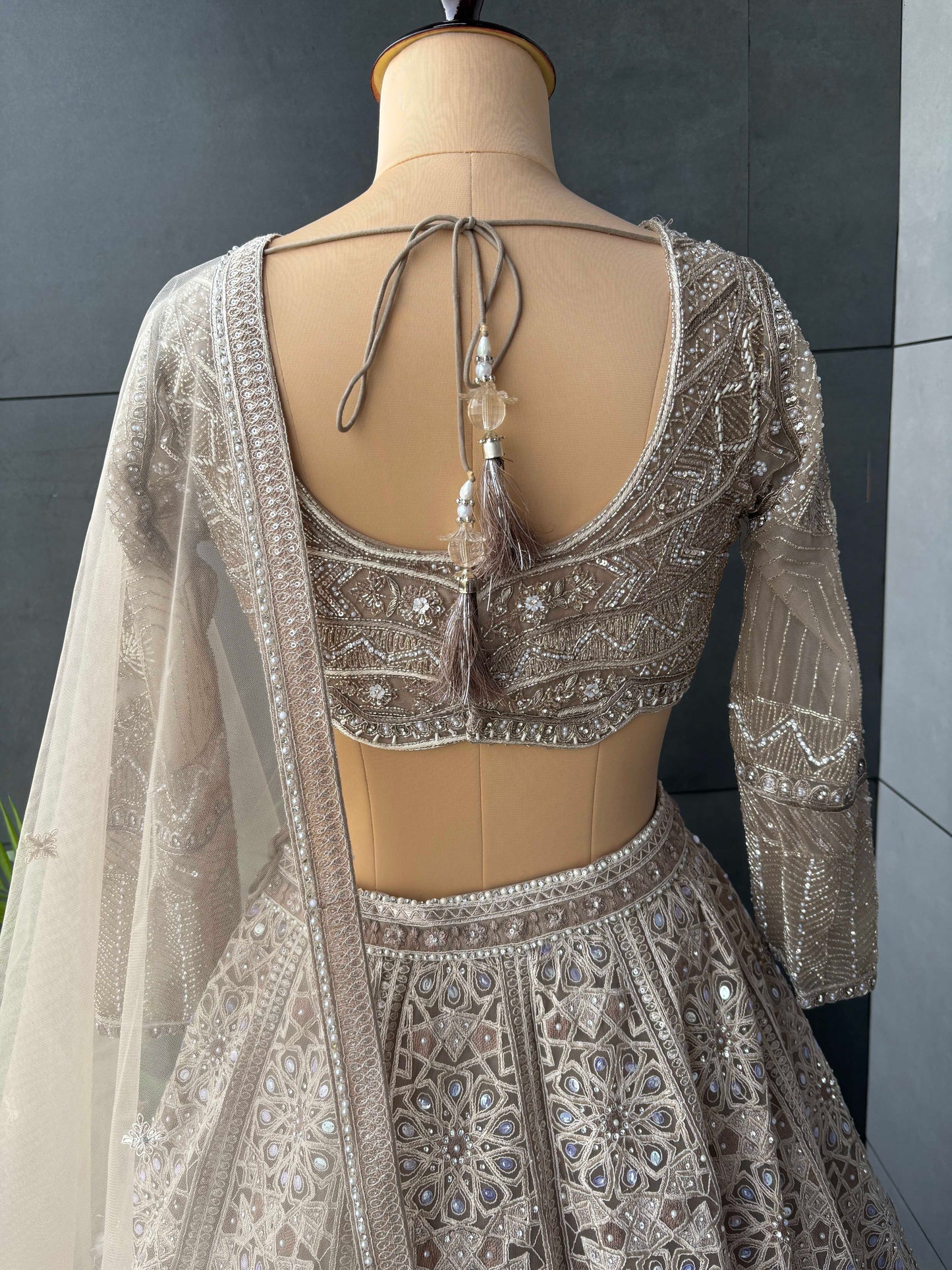 Golden Brown Colour Lehenga with American Diamond Work