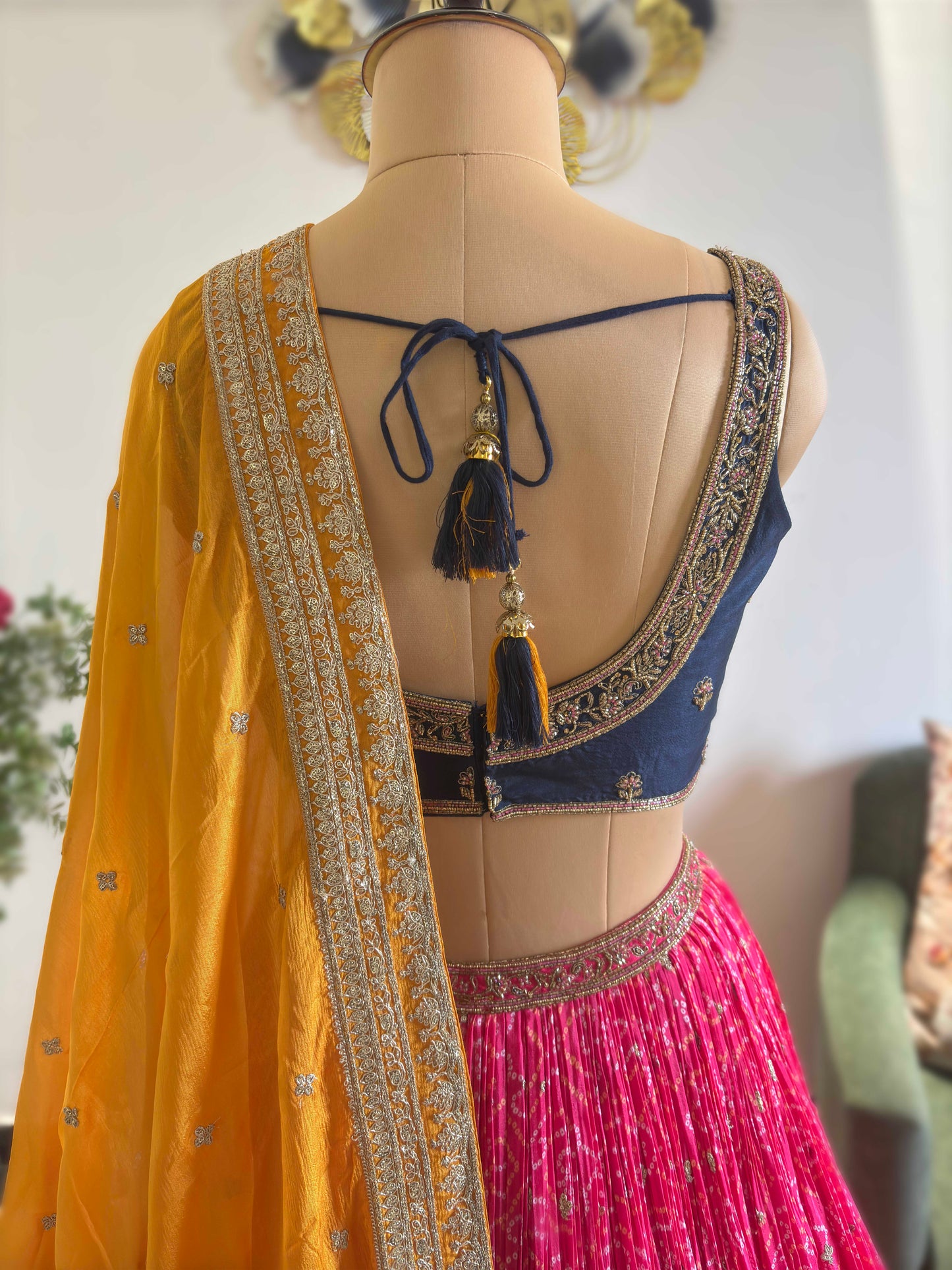 Georgette Designer Inspired Lehenga with Zari & Sequins Work