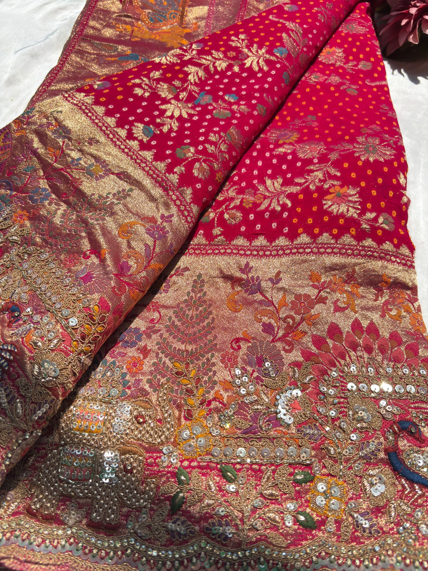 Royal Rani Grand Saree with Heavy Zari Work & Embroidered Border