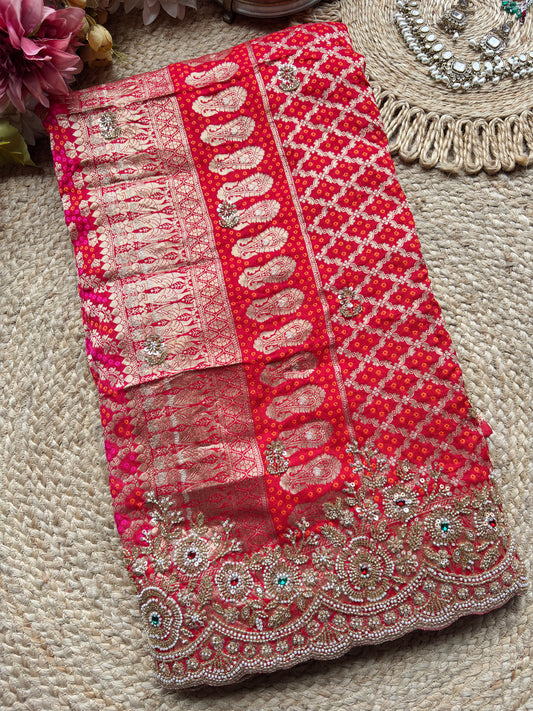 Grand Designer Readymade Saree Blouse with Heavy Zari Embroidery