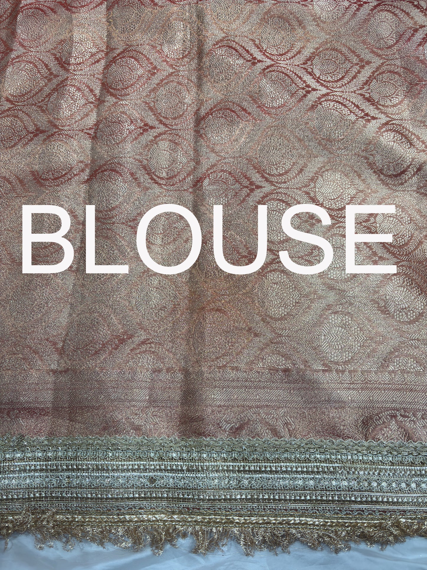 Rust Colour Gajraj Maharani Saree With zari border