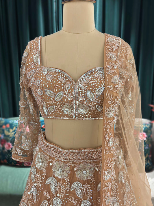 Geand Designer Embroidered Lehenga With Elegant Floral Work
