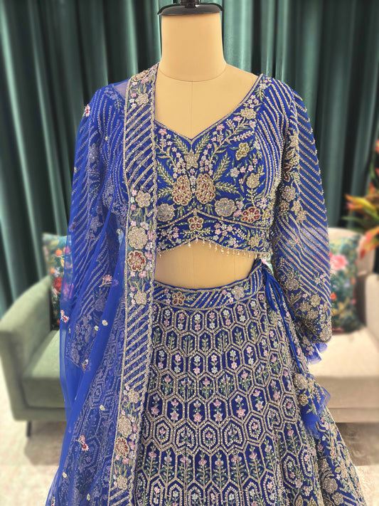Grand Designer Lehenga with Sequins & Thread Work