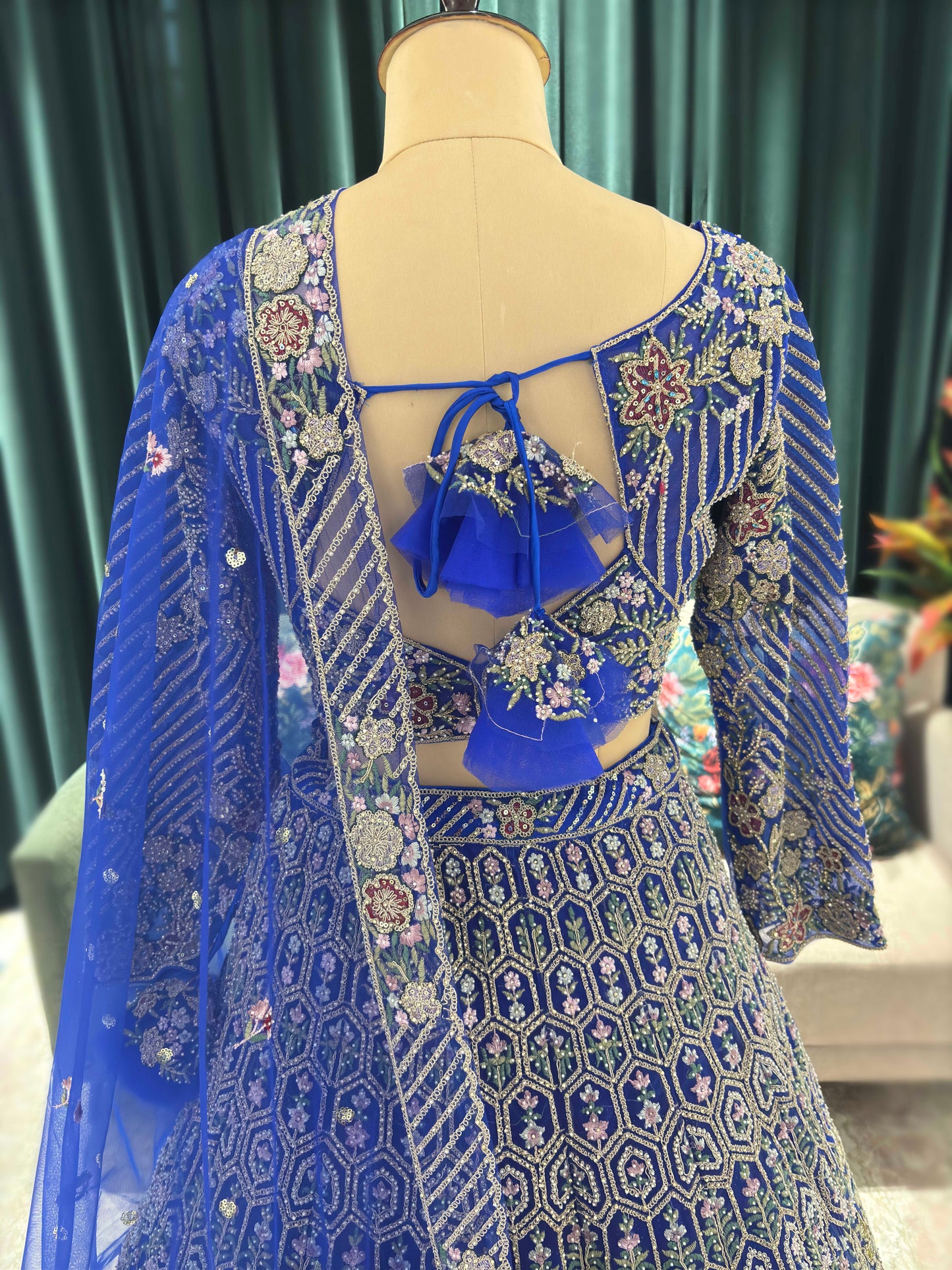 Grand Designer Lehenga with Sequins & Thread Work