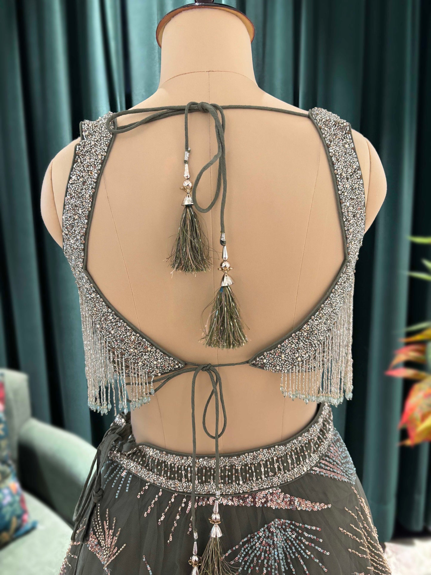 Intricate Embellished Lehenga with Modern Blouse