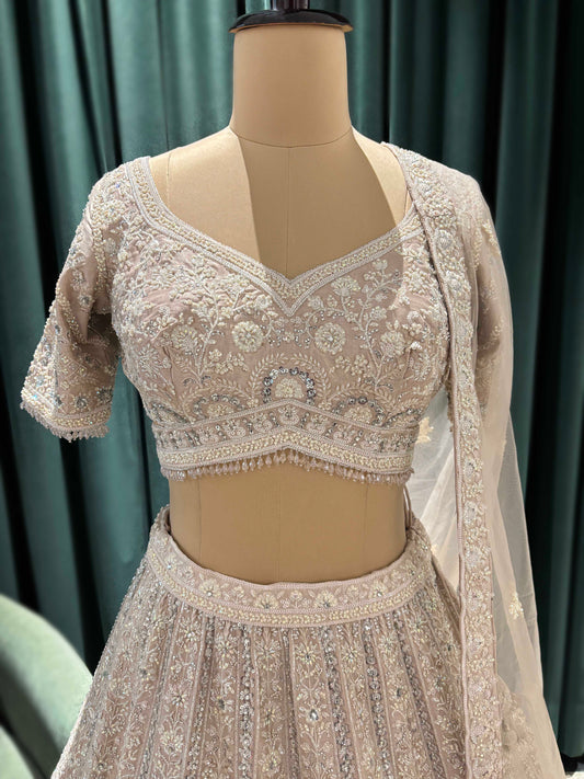 Detailed Embellished Occasion Lehenga with Sequins Work