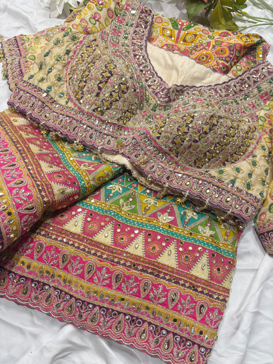 Grand Designer heritage saree With Designer Blouse
