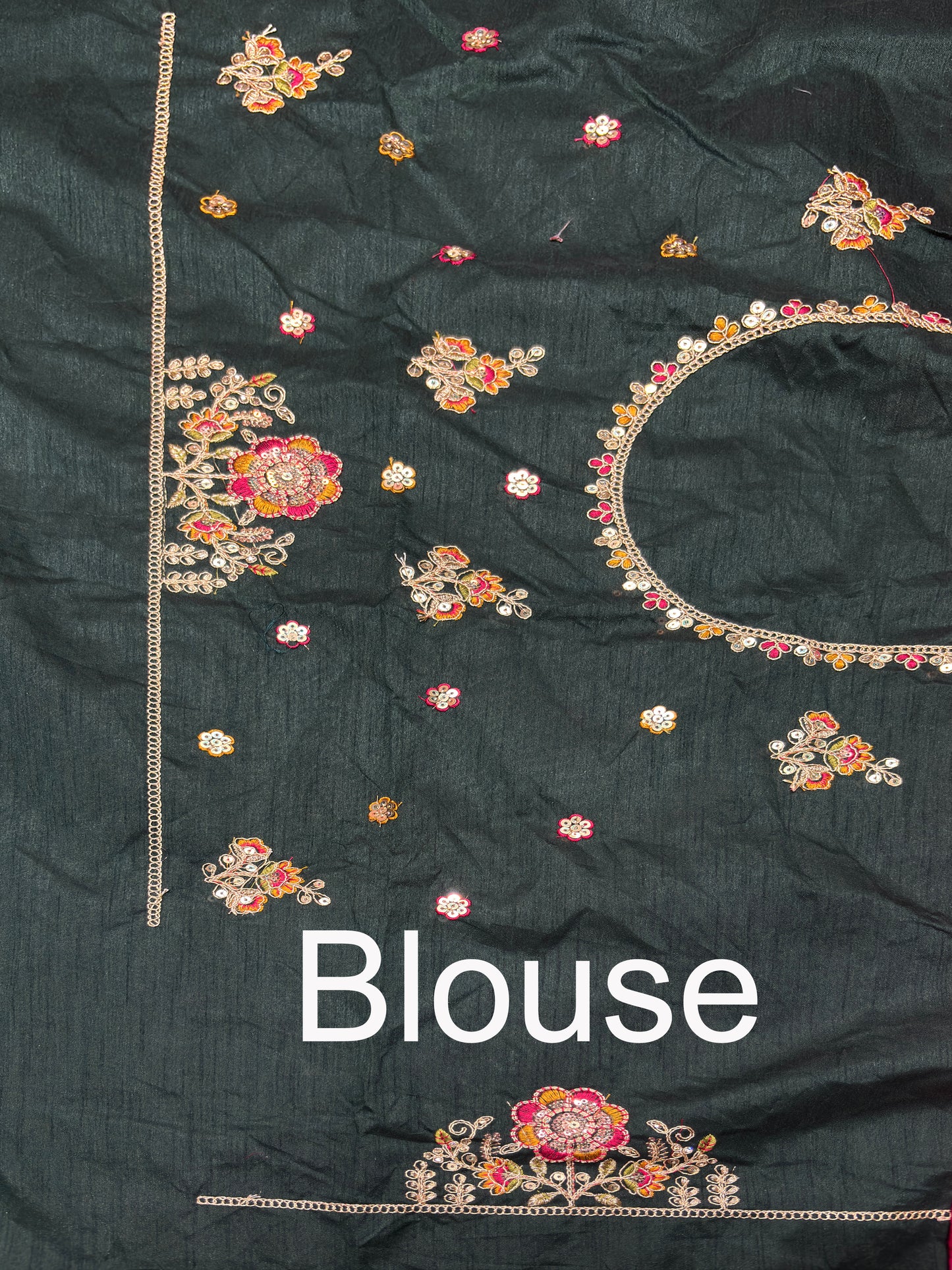 Gajji Silk Rani Colour Saree with Peacock and Paisley Motifs