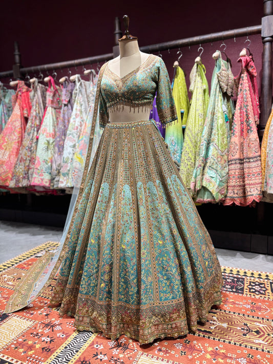 Grand Zari Embroidered Lehenga With Designer Dupatta