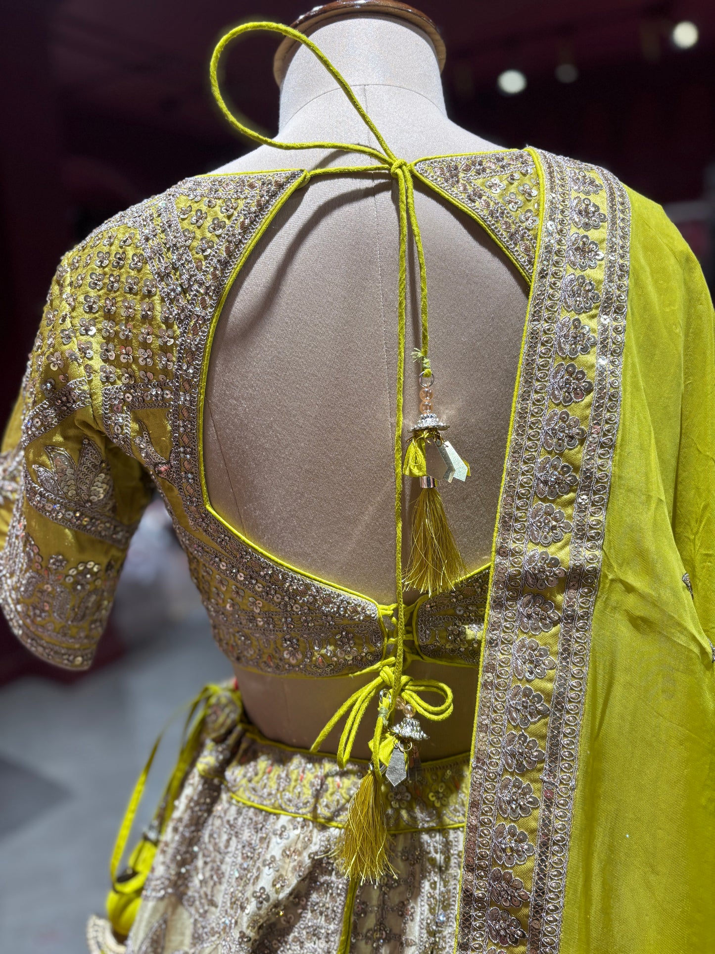 Radiant Sunflare Designer Lehenga With Heritage Embroidery