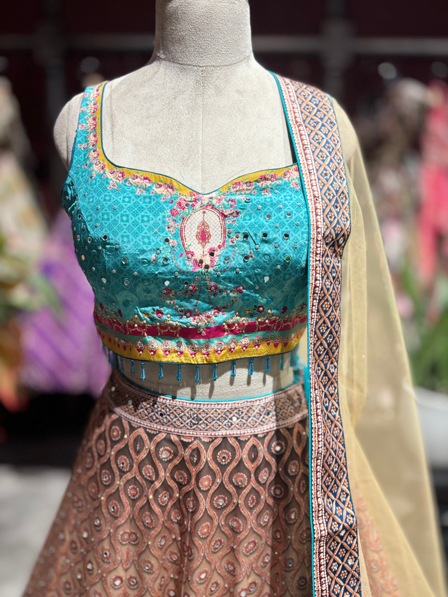 Grand Designer Printed Lehenga Choli with Sheer Dupatta