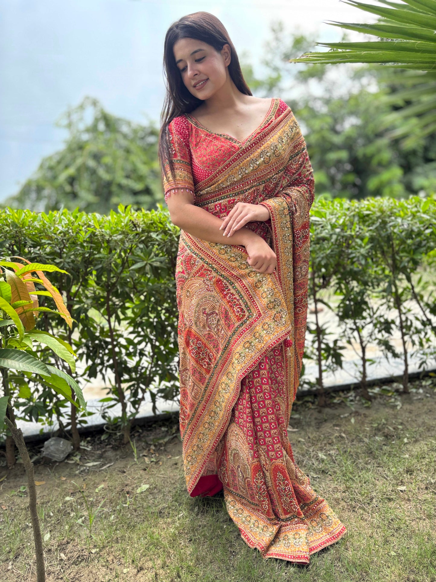 Traditional Designer Saree with Rich Zari Border