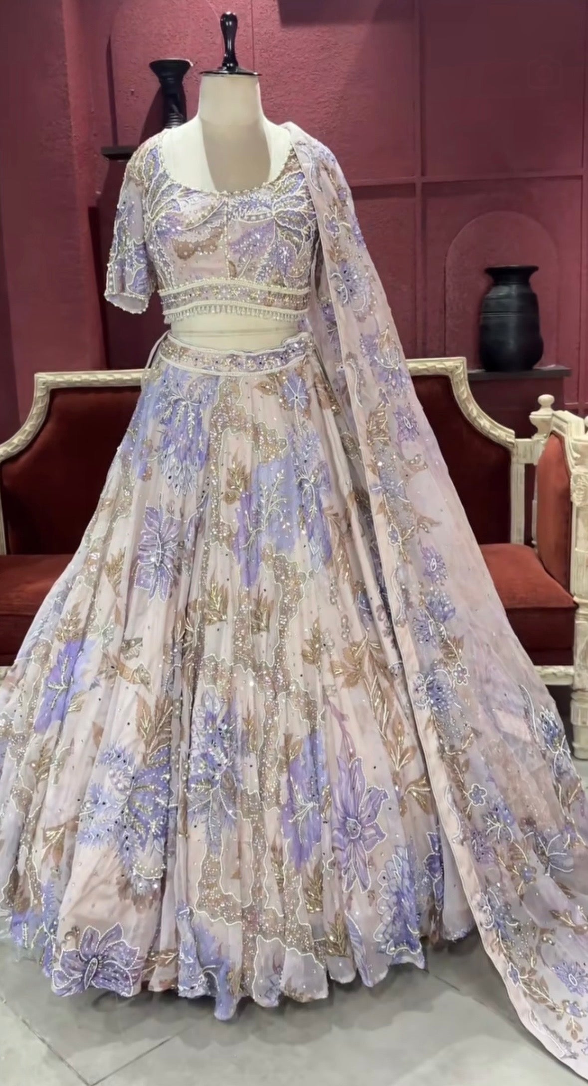 Grand Designer Lavender colour Lehenga