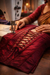 Add blouse stitching in corset pattern