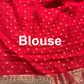 Red Banarasi Ho Silk Saree with Golden Floral Weaving