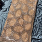 Golden Designer Saree Sequin Embroidery With Designer Blouse