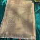 Golden Designer Saree with Sequin Floral Motifs