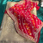 Golden Designer Saree with Sequin Floral Motifs