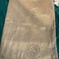 Golden Designer Saree with Sequin Floral Motifs