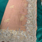 Designer Soft Pink Saree with Golden Paisley Embroidery