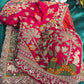 Designer Khaddi Georgette Saree with Ornate Floral Embroidery