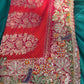 Designer Khaddi Georgette Saree with Ornate Floral Embroidery