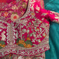 Designer Khaddi Georgette Saree with Ornate Floral Embroidery