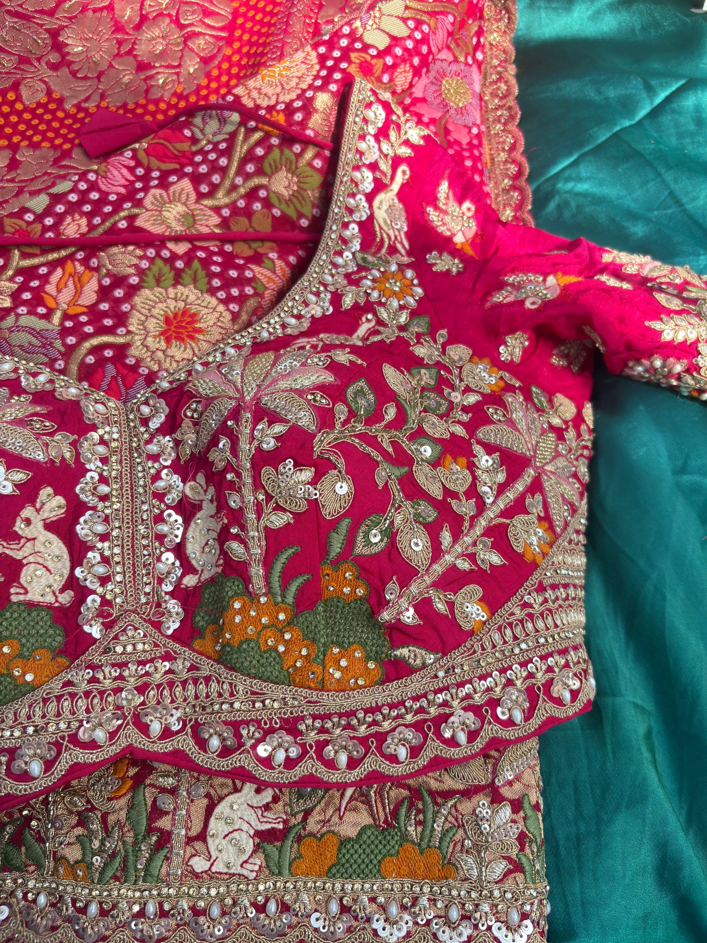 Designer Khaddi Georgette Saree with Ornate Floral Embroidery