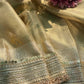 Royal Gold Zari Weave Elephant Motif Festive Saree