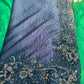 Grand Dark Blue Saree with Sequin Embroidery