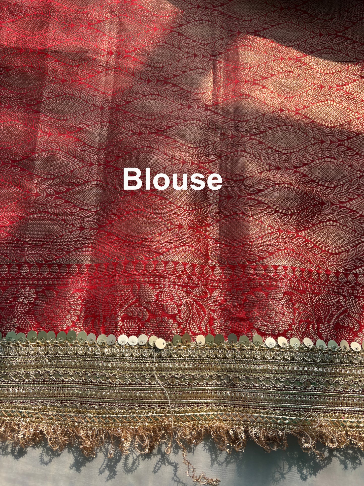 Red Heritage Zari Embroidered Designer Saree with Deer Motif