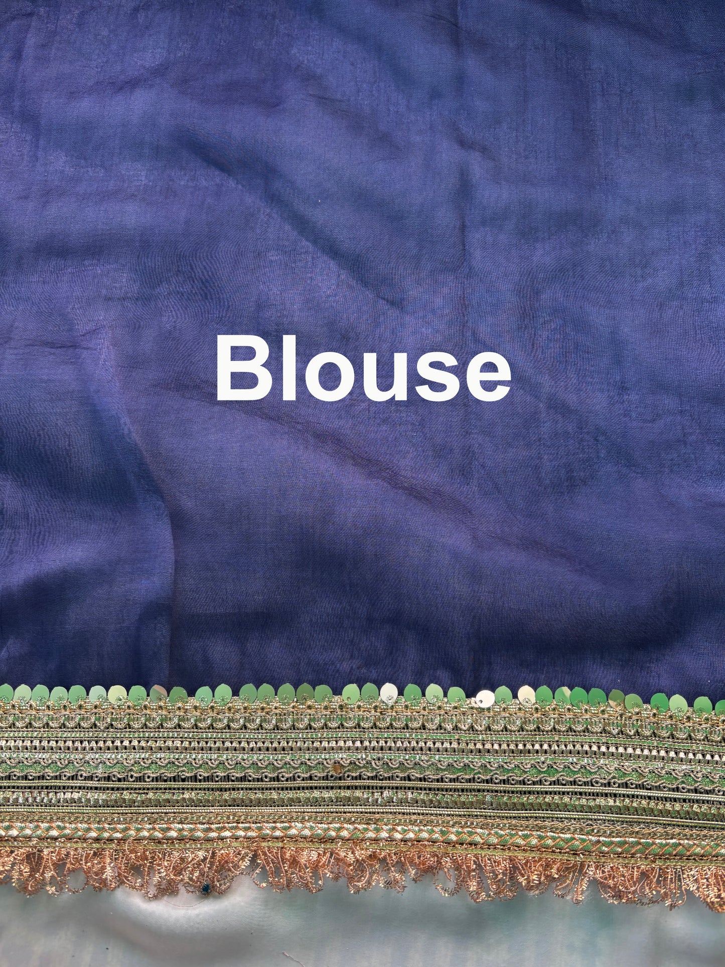 Navy Blue Zari Elephant Motif Festive Saree