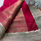 Royal Red Rani Saree with Zari Elephant Embroidered Border