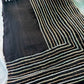 Black Saree with Zari Stripes & Floral Embroidered Border