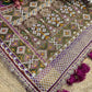 Purple Patola Silk Designer Saree With Pearl & Zarkan Work