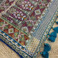 Blue Patola Silk Designer Saree With Pearl & Zarkan Work