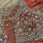 Rust Orange Heavy Zari Embroidered Designer Saree Blouse