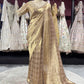 Designer Golden Saree with Ornate Detailing