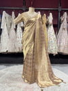 Designer Golden Saree with Ornate Detailing