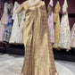 Designer Golden Saree with Ornate Detailing