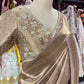 Designer Golden Saree with Ornate Detailing