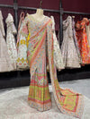 Multicolor Heritage Embroidered Saree with Heavy Handwork Border