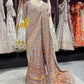Patola Inspired Saree with Heavy Mirror Work & Designer Blouse