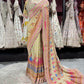 Heritage Printed Saree with Heavy Embroidered Border & Designer Blouse
